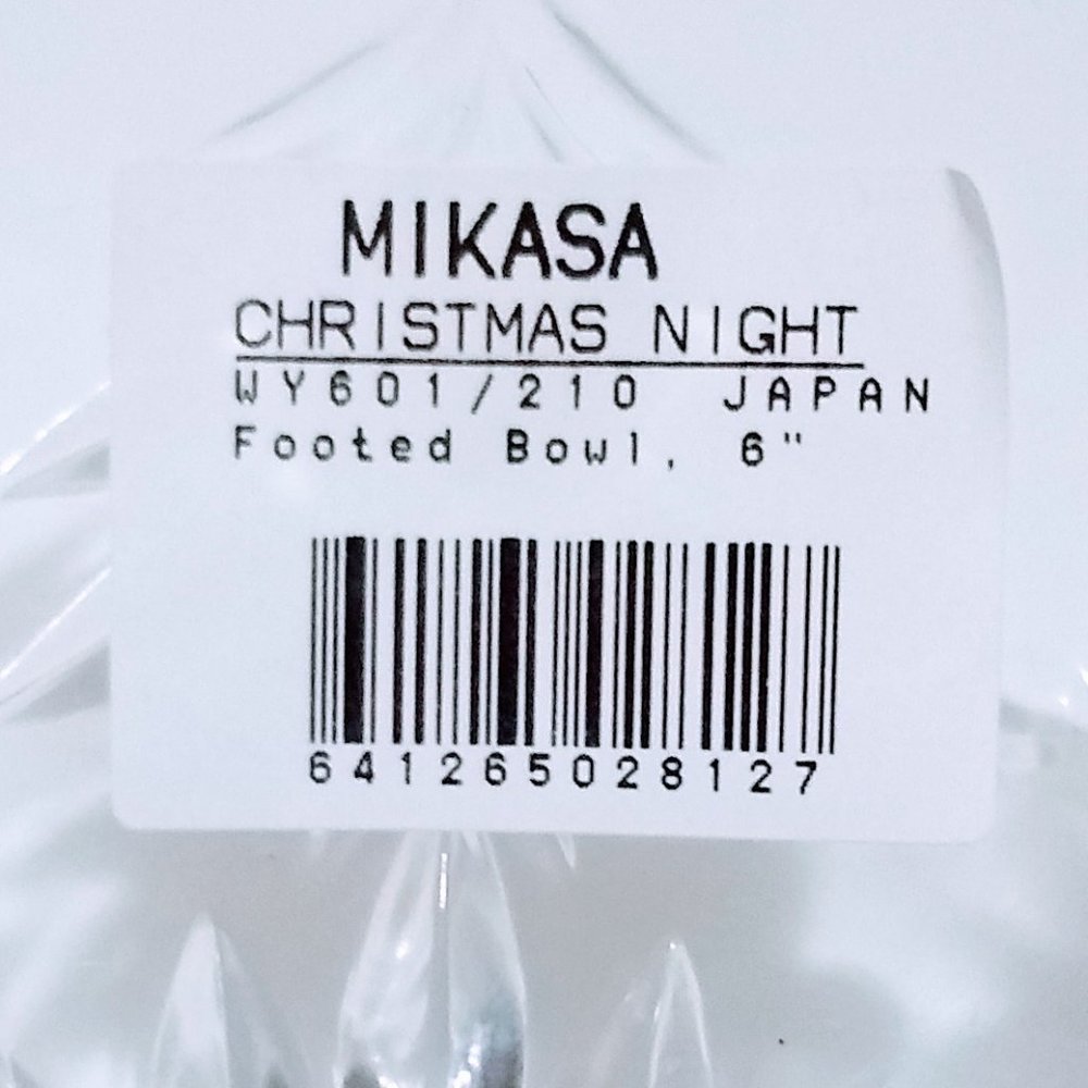 Celebrations by Mikasa  Glass Candy Footed Bowl Christmas Night - Picture 13 of 13